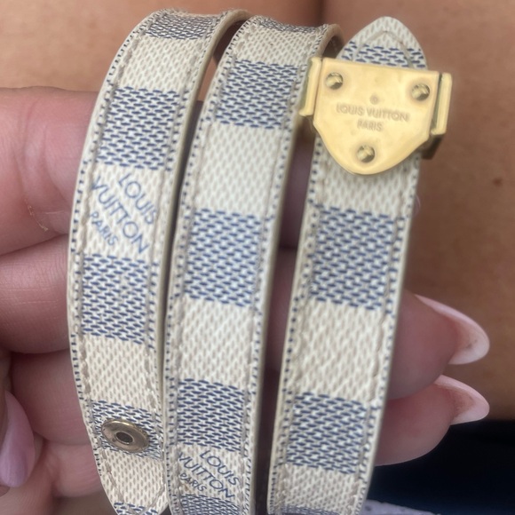LOUIS VUITTON WHITE DAMIER WRAP BRACELET: 100% authentic - Picture 3 of 4